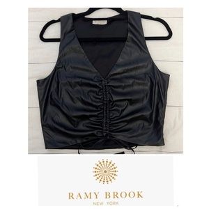 Ramy Brook Faux Leather top